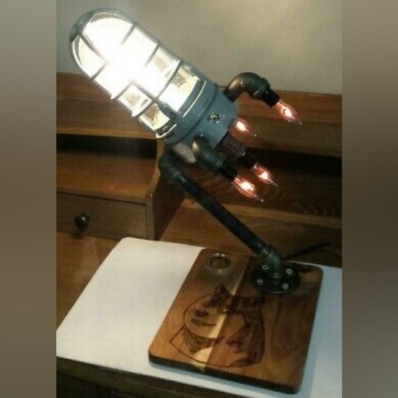 New Dogecoin Rocket Lamp Commemorative Coin & Doge Wood Burning Art To The Moon - Picture 3 of 10